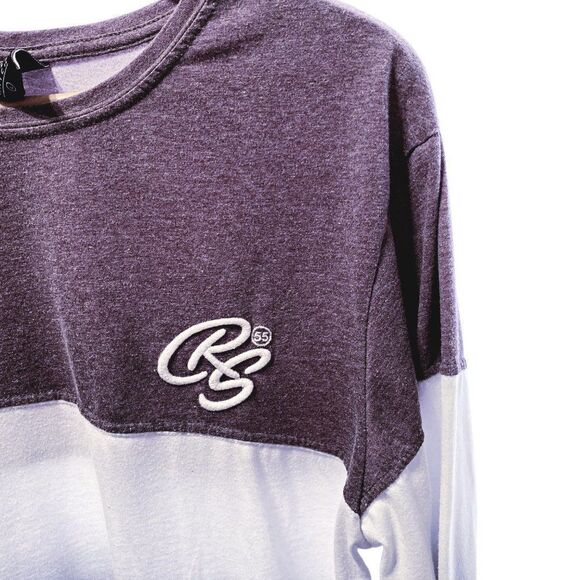 Crosshatch Black Label Mauve Ombre Long Sleeve Tee - Picture 2 of 3